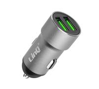 Chargeur Voiture Allume-Cigare Double Sortie USB 12W Argent