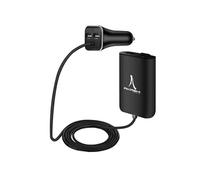 Akashi Chargeur Voiture Allume-cigare HUB Extensible 7.3A / 4 Ports USB Noir
