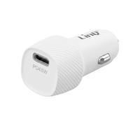 Chargeur Voiture Allume Cigare PPS USB-C 45W avec Technologie Anti-Surchauffe LinQ Blanc