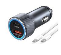 Chargeur Voiture Allume Cigare USB, Avatcen 36W Rapide Chargeur Voiture USB C Sécurisés + 60W C-C Câble, Prise Allume Cigare 12V acev iPhone 16/15/14/13 Pro Max, Galaxy S25/S24 iPad Airpods Tablette
