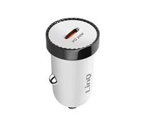 LinQ Chargeur voiture allume-cigare USB-C 20W Power Delivery Compact Blanc