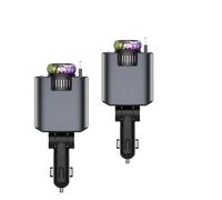 Chargeur voiture Aroma Starlight, nouveau diffuseur d'aromathérapie for voiture avec câble rétractable (2025) for huiles essentielles, lumières étoilées USB C for téléphone, avec guide d'huile, coton-