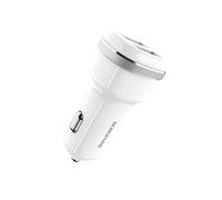 Chargeur Voiture avec 2 Ports USB 2.4A Compact et Charge Rapide Borofone Blanc