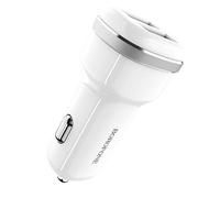 Chargeur Voiture avec 2 Ports USB 2.4A Compact et Charge Rapide Borofone Blanc