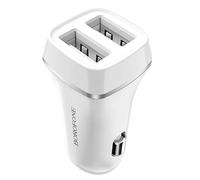 Chargeur Voiture avec 2 Ports USB-A Léger et Compact Blanc