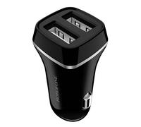 Chargeur Voiture avec 2 Ports USB-A Léger et Compact Noir