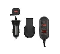 Chargeur voiture banquette arrière 4 en 1 câble 1m50 + 1 pince - -