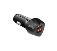 Chargeur Voiture Double USB 36W Quick Charge 3.0 Elégant Forcell Noir Carbone