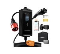 Chargeur Voiture Electrique 22kW 7m Type 2 Triphasé CEE APP LCD 2,4"