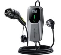 Chargeur Voiture Electrique,3.6KW/5M EV Chargeur Type 2, Écran Tactile LED, Cable Recharge Véhicule Electrique 6-16A avec EU Schuko Prise, VDLPOWEREU Borne de Recharge Monophasé IP65 (IEC 62196-2)