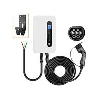 Chargeur Voiture Electrique, 7kW Wallbox Chargeur de véhicule électrique Type 2 Prise 32A Station de recharge murale Chargeur EV EVSE 62196 Câble 6M