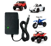 Chargeur Voiture Electrique Enfant 12V, 1A Connecteur 5,5 x 2,1 mm | Chargeur 12V pour jouets électriques, entrée 100 à 240V, fiche positive au centre, voyant rouge vert pour buggy, moto enfant