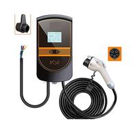 Chargeur Voiture Electrique, EVSE Wallbox J1772 Adaptateur Type1 Câble 32A 7.6KW Chargeur EV Type2 Station de charge murale APP Control for voiture électrique(Type1 NO APP 2 RFID)