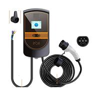 Chargeur Voiture Electrique, EVSE Wallbox J1772 Adaptateur Type1 Câble 32A 7.6KW Chargeur EV Type2 Station de charge murale APP Control for voiture électrique(Type2 APP 3 RFID)