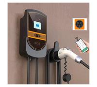 Chargeur Voiture Electrique, EVSE Wallbox J1772 Adaptateur Type1 Câble 32A 7.6KW Chargeur EV Type2 Station de charge murale APP Control for voiture électrique(Type2 NO APP 2 RFID)