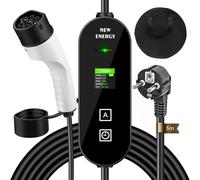 Chargeur Voiture Electrique Type fiche 2 à 3 Broches, Chargeur Secteur 5 mètres 3.5KW EV, Chargeur de Voiture électrique 8/10/13/16A, avec écran LED, IP65 étanche, Type 2 EV et PHEV