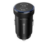 Chargeur Voiture Fast Charging 20W 2x USB-C Power Delivery Swissten Noir