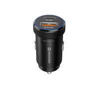 Chargeur Voiture Fast Charging 20W USB-C Power Delivery et USB 3.0 Noir