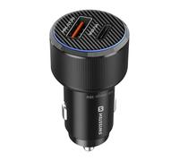 Chargeur Voiture Fast Charging 38W USB-C Power Delivery et USB 3.0 Swissten Noir