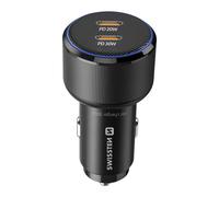 Chargeur Voiture Fast Charging 50W 2x USB-C Power Delivery Swissten Noir