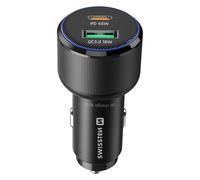 Chargeur Voiture Fast Charging 63W USB-C Power Delivery 45W et USB 3.0 18W Swissten Noir