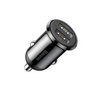 Baseus Grain Pro Chargeur de Voiture 2 x USB Noir