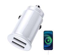 Chargeur voiture intelligent à charge rapide - Adaptateur USB double port 3,1 A | Charge rapide pour téléphones portables, tablettes et ordinateurs portables | Accessoires auto fiables pour une alimen