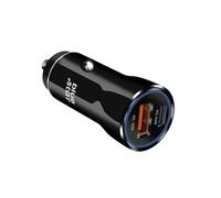 Chargeur Voiture iPhone avec Câble Lightning Design Compact Noir