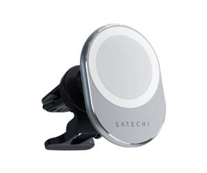 Chargeur Voiture pour Smartphone Magnétique sans Fil Argent