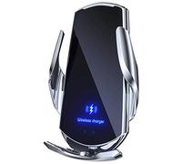 Chargeur Voiture Support Téléphone Voiture Chargeur pour DS3 / DS3 Crossback / DS4 / DS5 / DS7 / DS7 Crossback / DS9, 15w Charge Aans Fil Support de Voiture,B Silver