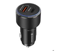 Chargeur Voiture - SWISSTEN - Fast Charging 38W - USB-C Power Delivery - USB-A Quick Charge - Noir