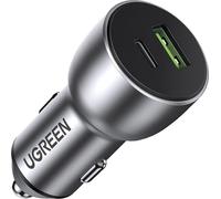 Chargeur voiture Ugreen Cd213 Usb + Usb-C, 36W (Gris)