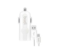 Chargeur Voiture USB 12W avec Câble USB vers Lightning 1.2m Blanc