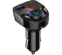 Bigben Connected - Chargeur voiture USB A+C - 25W, transmetteur FM, mains libres - Noir