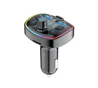 Chargeur Voiture USB-C/2 USB-A 20W, Transmetteur FM Bluetooth et Micro-SD
