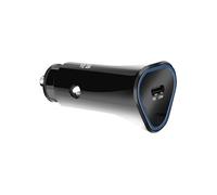 Chargeur Voiture USB-C 20W Power Delivery + Câble USB-C 60W Compact Noir