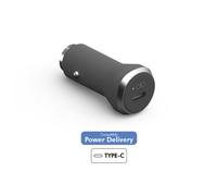 Chargeur voiture USB C 27W Power Delivery Gris + Garantie à vie Force Power