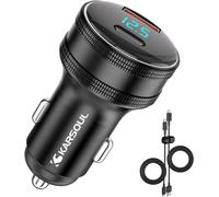 Chargeur Voiture Usb C 80W Pd/Pps 55W Qc3.0 25W Chargeur Allume Cigare Usb, Adaptateur Prise 12V-24V, Allume Cigare Pour Phone 16/15/14, Galaxy S25/S24, Ipad, Accessoires Auto