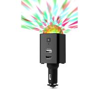 Chargeur Voiture Usb ¿ Charge Rapide Qc3.0 & Usb-C Avec Effet Disco Led Sonore ¿ Chargeur Allume-Cigare 12v Avec Batterie Intégrée Pour Auto,Camping,Plage - Tx-159