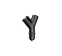 Chargeur pour téléphone mobile BASEUS y type-Chargeur auto avec 2x usb and extended cigarette lighter port 3.4a noir (ccall-yx01)
