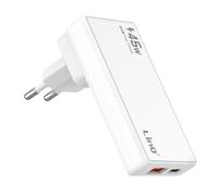LinQ Chargeur Voyage GaN 45W avec Ports USB-C / USB et Prises Interchangeables
