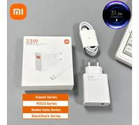 Chargeur Xiaomi 33W d'origine, adaptateur UE/US, charge Turbo 6A, câble USB Type C pour Mi 11 10 Poco X5 X4 M5S X3 Pro Redmi Note 12 13 XM33WUS