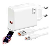 Chargeur xiaomi 67W,Chargeur,Chargeur Rapide avec câble USB C de 1.5 m,Adaptateur 67W pour Xiaomi 14 13 12,Poco F7 F6, Redmi Turbo 4 3,Note 14 13 12 11 10,Peut être utilisé pour d'autres Marques.