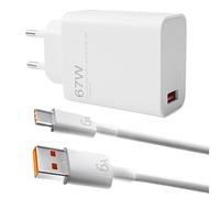 Chargeur Xiaomi 67W Turbo Rapide avec Câble USB C de 1M pour Redmi Note K60 K50 11 11s 12Pro, Xiaomi 14/13/12/11 Ultra, Poco X5, X6 Pro, X5, Mi Pad 5/6, Black Shark 4 5, Charge Rapide 6A