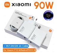Chargeur Xiaomi 90W 67W 55W 33W Adaptateur Type C Câble USB de charge rapide 6A Mi 17 15 15T 14 13 Pro Ultra Redmi Note POCO MIX Flip