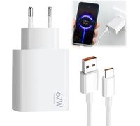 Chargeur Xiaomi Charge Rapide, 67W Chargeur Et 2M 6A Type C Cable Mi Turbo, Pour Xiaomi 14 13 12 12T 12S Pro Lite Redmi Note K60 K50 11 11S 12 Pro Plus, Chargeur Xiaomi 67W