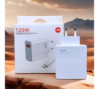 Chargeur Xiaomi Original 120W Turbo Super Charge Rapide Adaptateur EU Câble Type C pour Mi 13t 12s Redmi Note 14 13 12 Pro Plus Téléphone