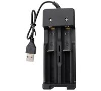 Chargeurs de Batterie, 18650/26650/21700/14500/16340 Empêcher la Garantie de sécurité Surcharge avec Double Emplacement pour 3, 7 V / 3, 6 V Li-ION Lithium-ION IMR INR ICR NI-MH/NI-CD AA Triple-A