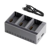 Chargeurs de batterie à 3 entrées fiables pour mécanismes de batteries Batterie de hub de charge efficace