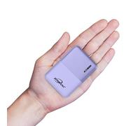 Chargeurs de batterie externe portable 10 000 mAh, haute capacité, 2,4 A, 2 ports USB de type C, compatible avec iPhone, Samsung, Android, Nintendo Switch et tablettes (violet)